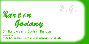 martin godany business card